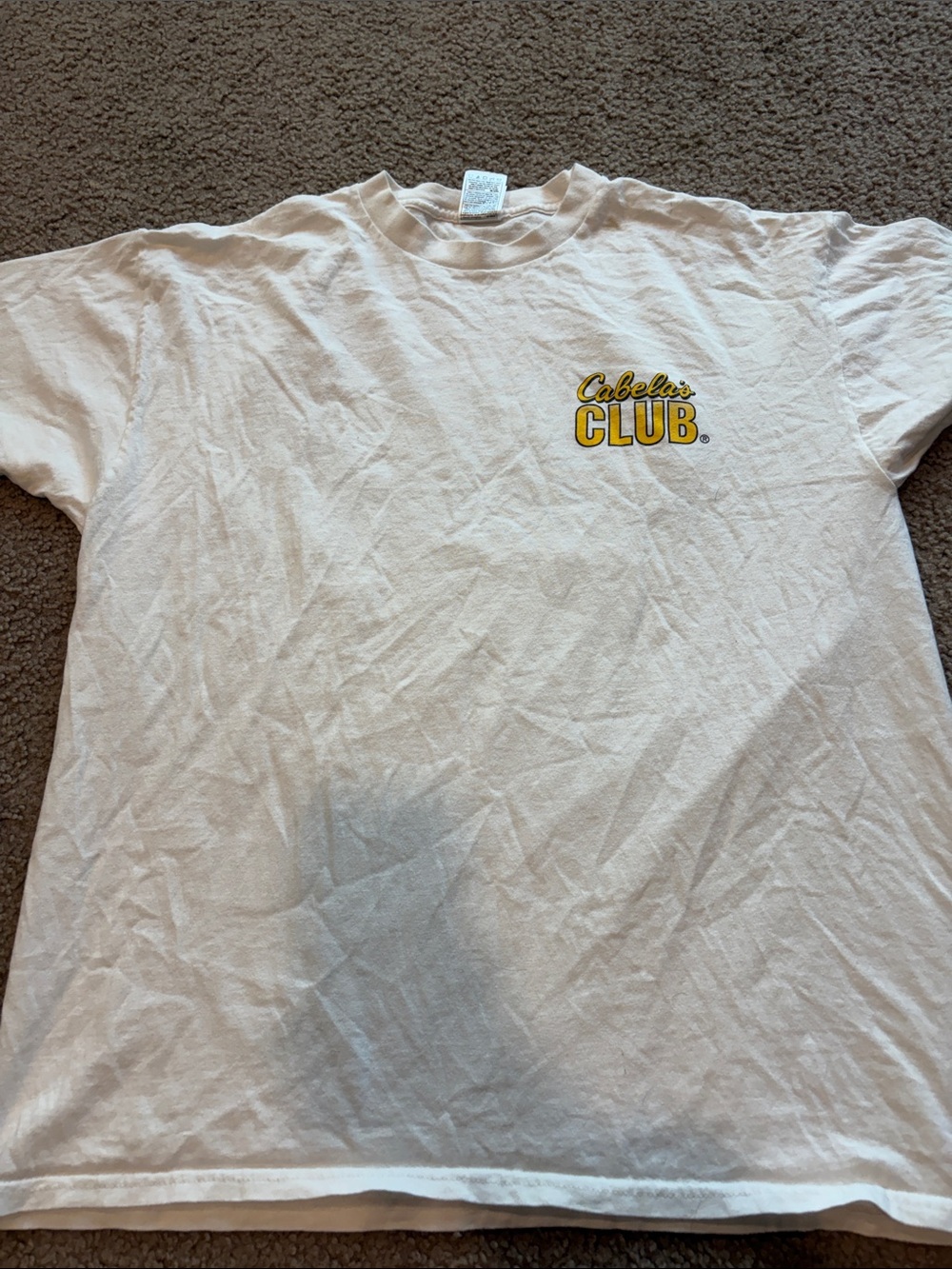 B71 Y2K Cabela's Club Men's XL White Short Sleeve Tee